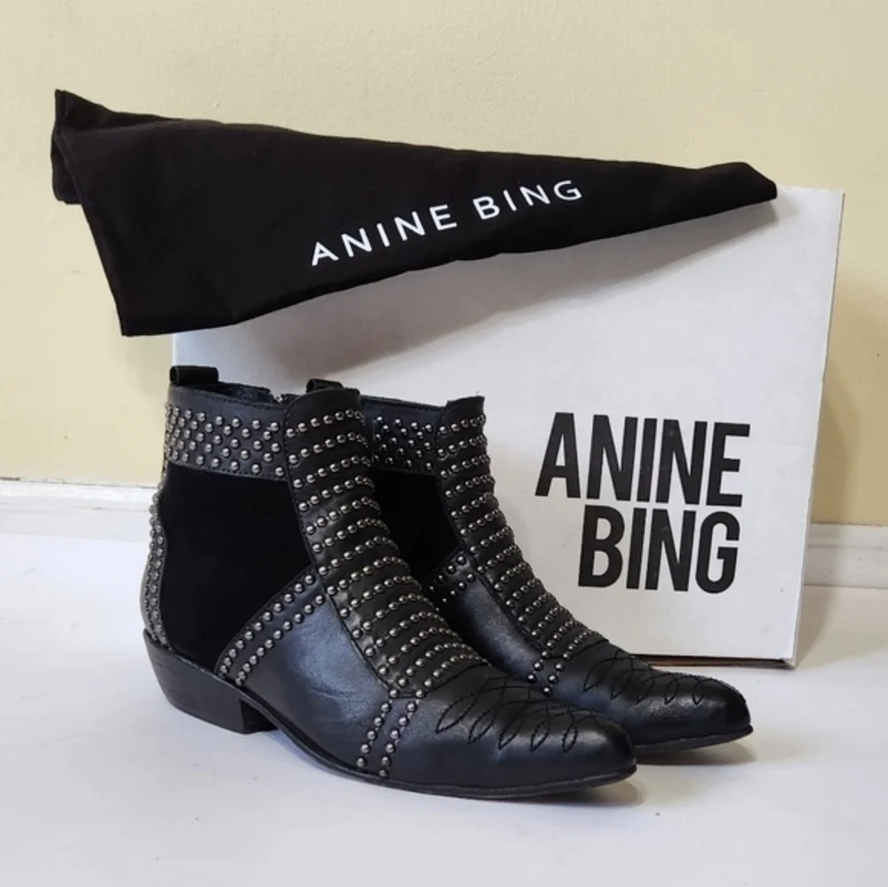 ANINE BING CHARLIE BOOT BLACK‎
